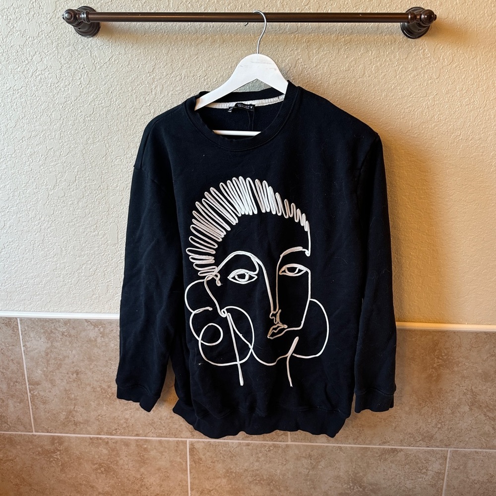 Zara Black Beauty African American Caribbean Sweater Hoop Earrings in Size Large